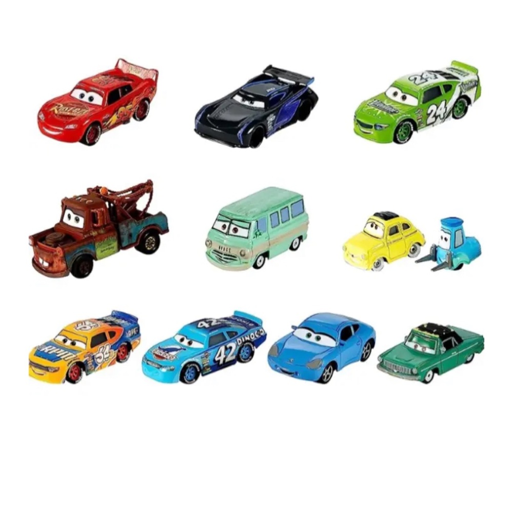 NEW Disney Pixar CARS Die Cast Mini Racers 10 pack Vehicles Mattel